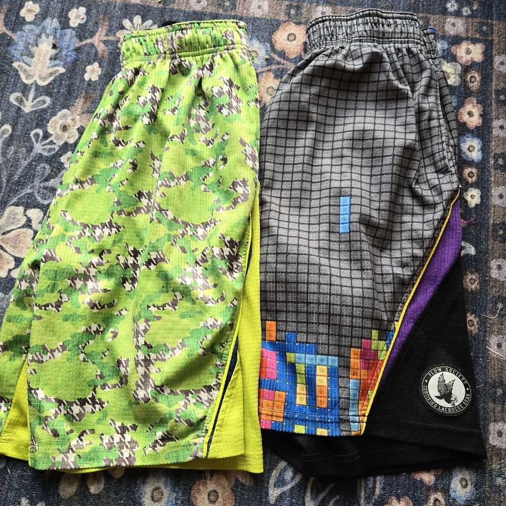 Flow Society Colorful Kids XLarge Graphic Shorts LaCrosse